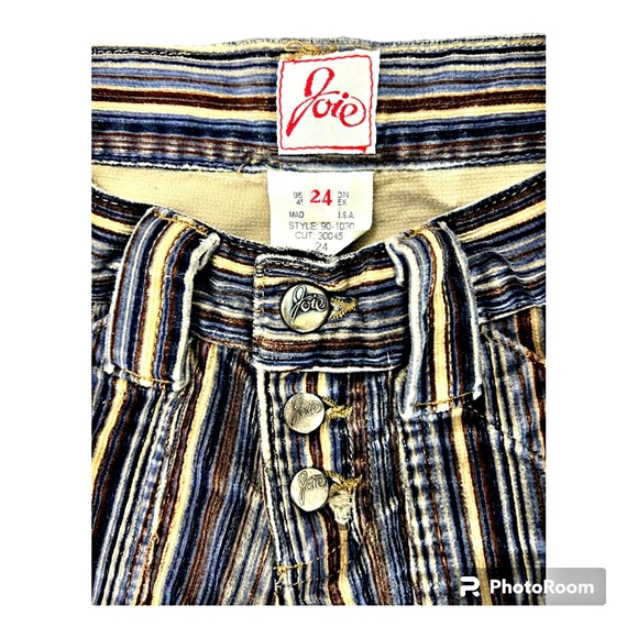 Joie - Corduroy striped pants with button pockets - 24 - Vintage - Picture 4 of 16